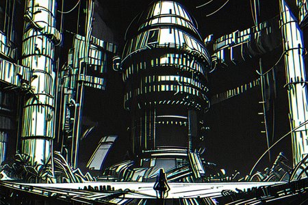 highly insanely detailed, masterpiece, top quality, best quality, highres, 4k, 8k, RAW photo, (very aesthetic, beautiful and aesthetic),  
tsutomu nihei,nihei_tsutomu,blame!,blame gakuen!,abara,TNstyle,sidonia_no_kishi,(city ruins,tower,mausoleum,space,spacecraft,giant room,lab,deep horizon,hangar,stairs,megastructure in background,tunnel,sidonia \(ship\)),science fiction,biomachine,bioluminescence, 
<lora:ABARA:0.6>, 
(1girl:1.3), 
solo focus, 
pure purple background,pure red background,pure pink background,(color fusion background,colored confetti background,color bokeh background),âââ