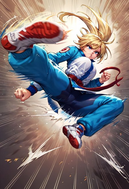 score_9, score_8_up, score_7_up, solo,(high kick:1.4),(motion blur:1.3),(speed line:1.3),fighting stance,
1girl,