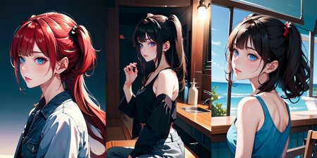 highly insanely detailed, masterpiece, top quality, best quality, highres, 4k, 8k, RAW photo, (very aesthetic, beautiful and aesthetic), two side up, 
__lazy-wildcards/dataset/background-color__, 
<lora:two_side_up-1.0:0.6>âââ