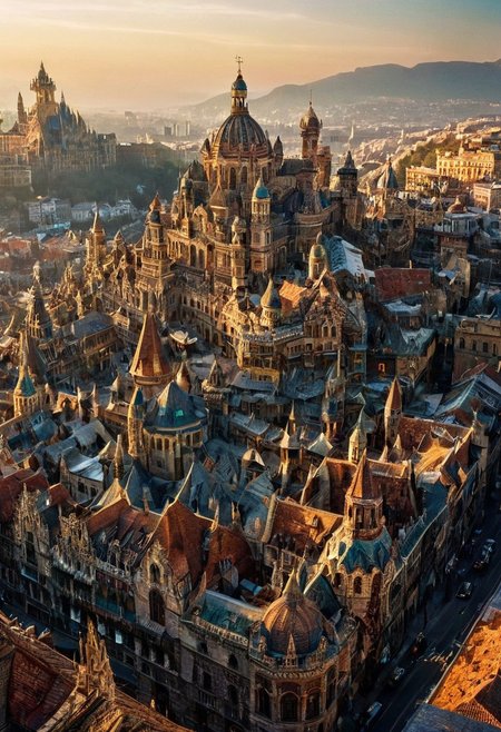 beautifull city, the mystical professional photography, natural lighting, volumetric lighting maximalist. intricately detailed, complex, elegant, expansive, fantastical, film photography style,  heavy grain