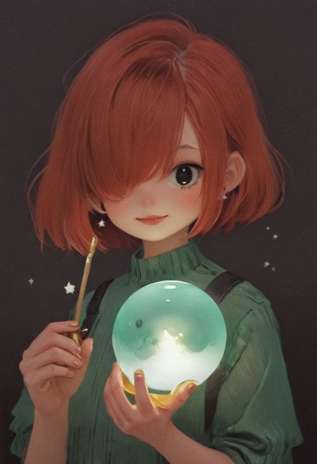 Closeup of two hands Holding a sss translucent Glass orb, infront of her face, DARK room, subsurface scattering, reflecting((TsuiFroppyCos, hermit crab in translucent sss black in dark vibrant galaxy, Large waves)) ,  Hair over one eye, 
atmospheric haze, Film grain, cinematic film still, shallow depth of field, highly detailed, high budget, cinemascope, moody, epic, OverallDetail, 2000s vintage RAW photo, photorealistic, candid camera, color graded cinematic, atmospheric lighting, imperfections, natural, shallow dof