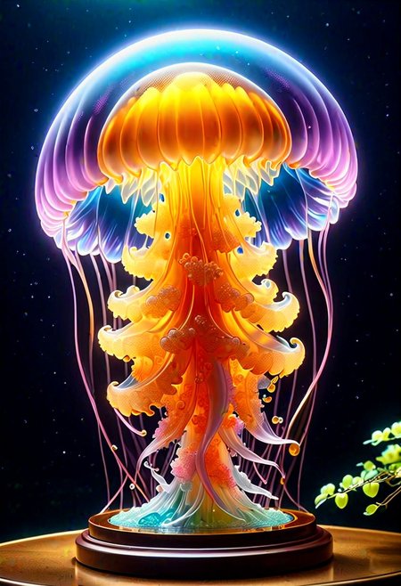 score_9, score_8_up, score_7_up, score_6_up, rating_safe, jellyfish ying yang, glass statue, intricate and detailed lighting, ying yang theme, (masterpiece, high detail, best quality), sharp, smooth anime