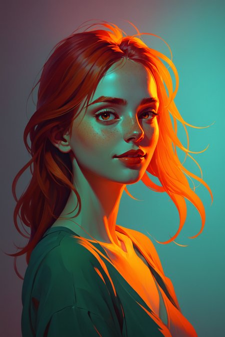Chiaroscuro Lighting Style <lora:Chiaroscuro Lighting Style:1.00>  ,by Atey Ghailan and Alena Aenami, , red_haired , <lora:EnvyDigitalIllustrationXL02:0.75>