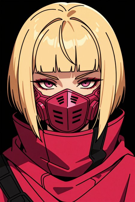 masterpiece, best quality, absurdres,
<lora:ILERKiwi:0.8>
ERKiwi, 1girl, blonde hair, short hair, blunt bangs, mask, looking at viewer, portrait