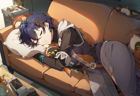 score_9, score_8_up, score_7_up, source_anime, belle \(zenless zone zero\), sleeping