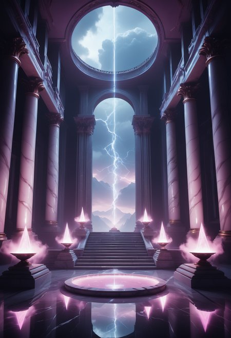 SeijSDXL <lora:SeijSDXL:0.7>, pinkmist, <lora:heartmiststyle:0.5>
, video game concept art, 2d game art, art by Elsa Bleda, concept art, landscape of a Light Marble Gallery, Cloudpunk, magical composition, highly contrasted, exquisite color, luxurious sharp focus, glowing, epic atmosphere, vivid colors, detailed