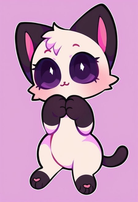 a small sweet cute cat sitting