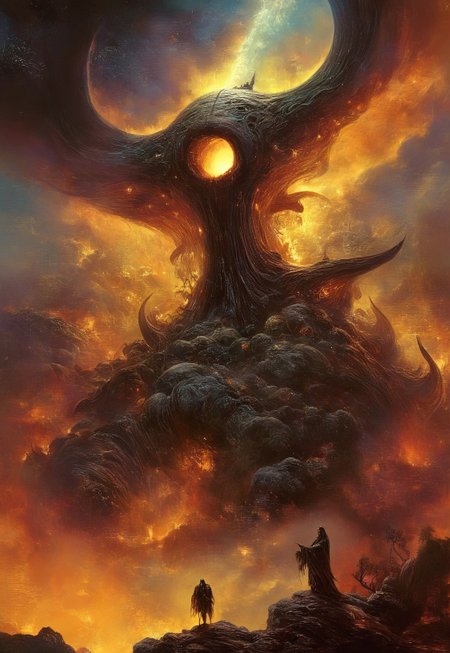 best quality, masterpiece, painting, concept art,  ((((High angle From avove, camera from above, Bird's-eye view, aerial shot view)))), In the heart of the absurdes,land of alien flies, a giant black hole,organic,abomination,remains of fallen giants,giant  skeletons,overgrown,toxicity,mutation,pus,dense fog,atmospheric haze,cloud, silicon flora, liquid, ligaments, connections, biological, biomechanical,  light particles, rainy, twisted architecture intricate detail, surreal masterpiece of contrast, blending the energy of  fantasy  with the scifi aesthetic,mix of science fiction and fantasy,deadly void,swirling,attraction,interaction,low gravity,scifi dark fantasy,vibrant colors,dramatic,tragic,melancholy,dark dream,cosmic horror,alienscape,dreamscape,otherworldy,weird,slowly drown,cursed paradise,professional,perfection,visually stunning,mesmerizing,disturbing,mystical touch,highly detailed, intricate,painted in high resolution,close-up,  primary colors,acid bleeding deep colors, no gradients, illustration,ferrotype,grisaille,scenery, ((no humans)),
 composition explores the boundaries of reality, creating a visually arresting scene that defies conventional norms, Dive into the eerie and thought-provoking atmosphere as the surreal narrative unfolds in this captivating and unsettling artwork,epic scale
<lora:John Harris Style:0.8> John Harris Style page,Arik roper,Ben Templesmith,Tsutomu Nihei,Henry Fuseli,tomasz alen kopera 