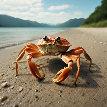 cinematic photo of  a crab's life   <lora:Happy_World:0.8>, 35mm photograph, film, bokeh,  professional, 4k, highly detailed,