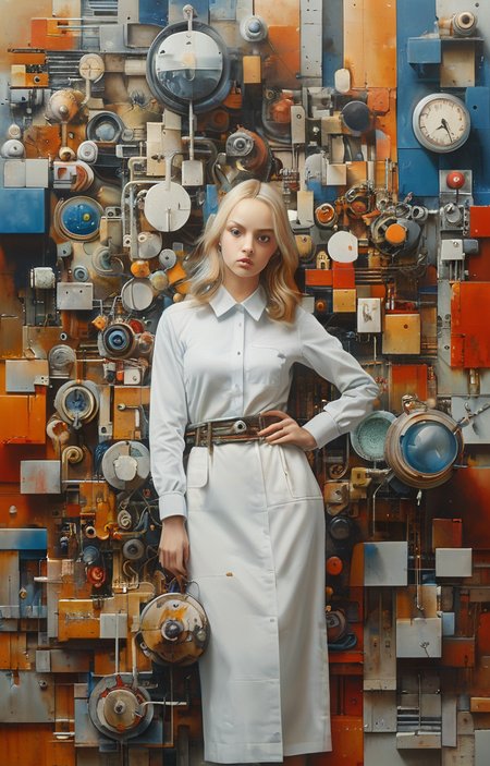 masterpiece,best quality,<lora:tbh244-sdxl:0.9>,illustration,style of Exploded assembly
 tech genius teenage girl