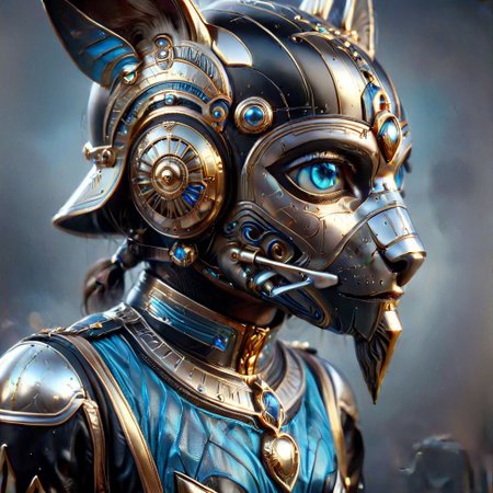 (upper body shot), (egyptian egyptpunkai god Osiris in an intricate black spacesuit with a ((transparent helmet)) that covers face partially, blue cat eyes,
 perfect, intricate, :1.1), wearing a super sexy leather ranger outfit, by ZdzisBaw BeksiDski's and H.R. Giger and Stefan Martiniere and Tomer Hanuka, hyper detailed, award winning on artstation.com,(intricate details, masterpiece, best quality:1.4), looking at viewer, dynamic pose, wide angle view, dense fog, Different shades of oxblood red and Rainbowiridal palette eyes and lemon yellow, embellished with gold decoration, fractal art, in the style of nicola samori, Intense gaze, Bright ,Model, expression, RaygunGothicStyleAI, Genetically modified...