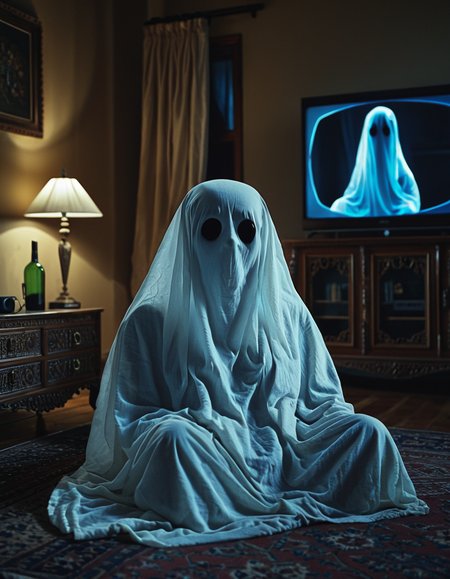 cinematic still ghostlora, ghost, watching tv . emotional, harmonious, vignette, 4k epic detailed, shot on kodak, 35mm photo, sharp focus, high budget, cinemascope, moody, epic, gorgeous, film grain, grainy, ghostlora, ghost, watching tv, cinematic, epic composition, intricate detail, stunning, highly detailed, refreshing, dynamic, light, quality, amazing, emotional, shiny, colorful, rational, symmetry, illuminated, perfect, pretty, fine, artistic, shining, sharp focus, beautiful, vibrant color, coherent, complex, incredible, fantastic colors, pure, brilliant
