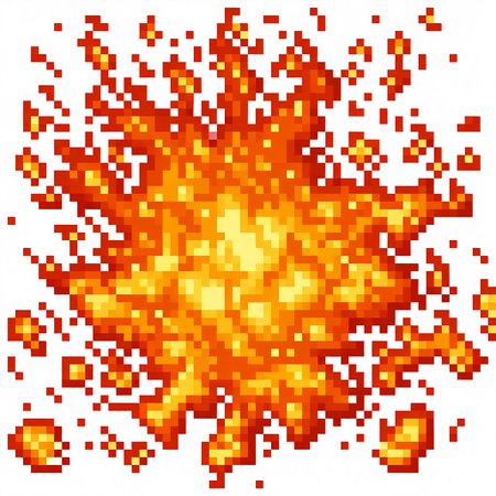 pixel, simple background, white background
(fireball, fire , particles:1.2)