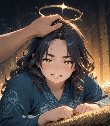 PonyScores7, source_anime, ah1, IllustriousQual, <lora:natsumi_style:0.5>, <lora:by_usakun-pony:0.4>, by usakun, <lora:Akina_Bbw_Style_-_PonyXL:0.2>, AkinBw,
BREAK (Through a panoramic sweep, encapsulating the surroundings along with the subject),
BREAK 1girl, mature female, (round face), (thick eyebrows), (curvy), round-chin, caucasian, (plump face), <lora:Round_face:0.2>, <lora:ETO_OC_Illustrius:0.5>, eto_oc, skindentation, (plump), thick thighs, wide hips, busty, voluptuous, lips, <lora:venus body PonyXL:0.3>, <lora:shinyskin2:0.2>, glistening skin,
BREAK  (curly hair), long hair, (black hair), (parted hair), messy hair, kinky curls, <lora:hairdetailpxl:0.2>, hairdetailpxl,
BREAK (half green and brown eyes), (colorful eyes), (multicolored eyes), (downturned eyes:1.4), <lora:expressive eyes:0.2>, expressive eyes, <lora:eyedetailpxl:0.2>, eyedetailpxl, <lora:Eyes_High_Definition:0.2>, EyesHD,
BREAK ((Anguished, Furrowed eyebrows clenched teeth tears welling up indicating severe distress pain or suffering)), <lora:Expressive_H:0.2>, Expressiveh, <lora:Emotional_Anime_Expressions_PonyXL_Concept:0.2>, emotional, <lora:Best_Facial_Expression_LoRA_PONY:0.2>, looking at viewer, <lora:Detailed expressive EXEV style -XL Pony V1.0:0.2>, FaceDetail,
BREAK ((A sphere of deep sapphire blue light forms in the man's hand, pulsing with an ancient rhythm)),
BREAK Shocking pink electric blue ruffled top with white jeans and ankle boots,
BREAK (((A halo of dark energy coalesced around the man's head, pulsing with an otherworldly power, The entity's fingers probed the man's temples, as if searching for something hidden deep within his mind))),
BREAK <lora:xl_more_art-full_v1:0.2>, <lora:aesthetic_anime_v1s:0.2>, <lora:EpicF4nta5yXL:0.2>, <lora:detailxl:0.2>, detailxl, <lora:Fant5yP0ny:0.2>, best quality, amazing quality, best aesthetic, absurdres, illustration, Volumetric_Lighting, ultra-detailed, very aesthetic, intricate details, 8k, masterpiece, best_quality
BREAK Stable_Yogis_PDXL_Positives, AS-Adult, <lora:Complicated fantasy portrait - XL Pony V2.0:0.2>, bad-hands-5, <lora:HDA_Detailer:0.3>, HDA_FatGirlXL,