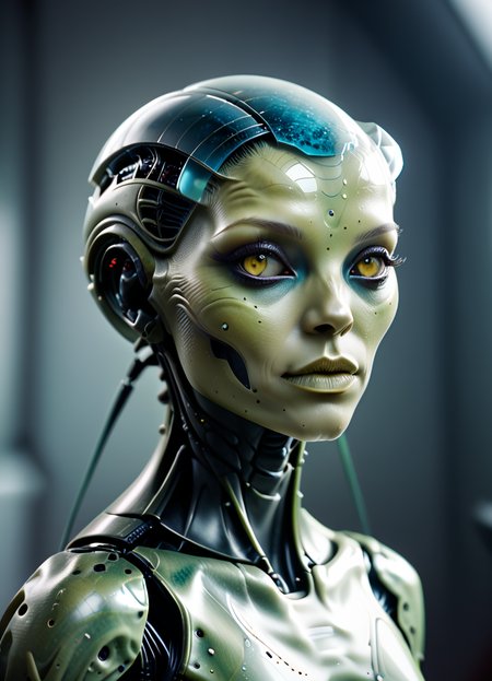 score_9, score_8_up, score_7_up, score_6_up, score_5_up,
femalien, female robot, plastic skin, 
masterpiece, best quality, sharp_details, game_cg
<lora:FemAlien_Pony:1>