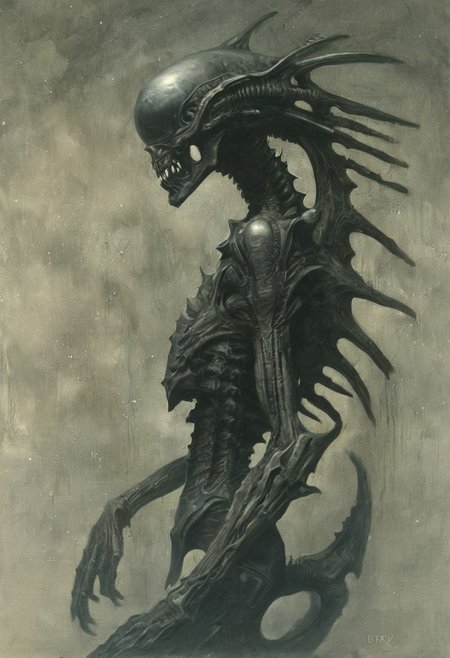 tear in the sky, style of H. R. Giger, Gerald Brom, galaxy, detailed, dynamic