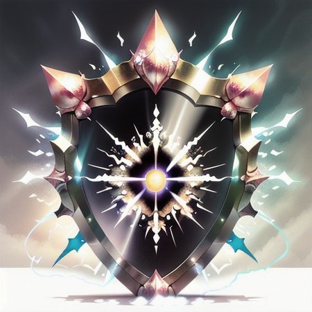 MagicItem_v1 <lora:MagicItem_v1:1> white background, 
Masterpiece, professional quality, (magical shield:1.3) on a (white background:1.2), ornate design, shimmering surface, (defensive aura:1.5), intricate engravings, glowing edges, fantasy art, by (Yoshitaka Amano:1.1), high detail, dramatic lighting, protective energy, captivating atmosphere.
masterpiece, professional quality
