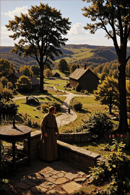 beautiful fantasy landscape, medieval peasant, multilayer paint splash style, <lora:Hand v2:1> <lora:Anti-Blur:1> <lora:Insane Detail Slider:0.5>   <lora:Flux.1_Turbo_Detailer:0.6>   <lora:flux-photo-transparent_Alpha_1.0:0.8> <lora:flux.1_lora_flyway_Epic-detail_v2:1>   <lora:Painterly01b_CE_FLUX_AIT:0.8> pntrlyCE_style