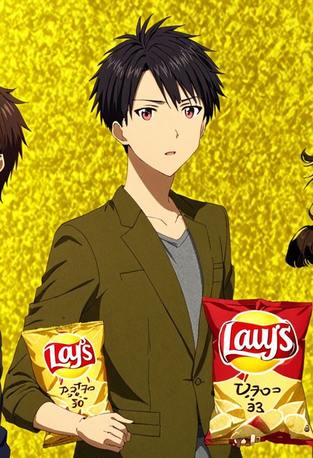 Lays Package with yamato ishida as a model