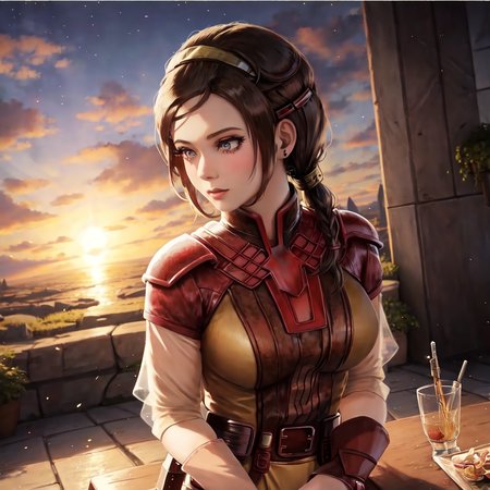 BastilaShan, anime, 1girl, masterpiece, best quality,