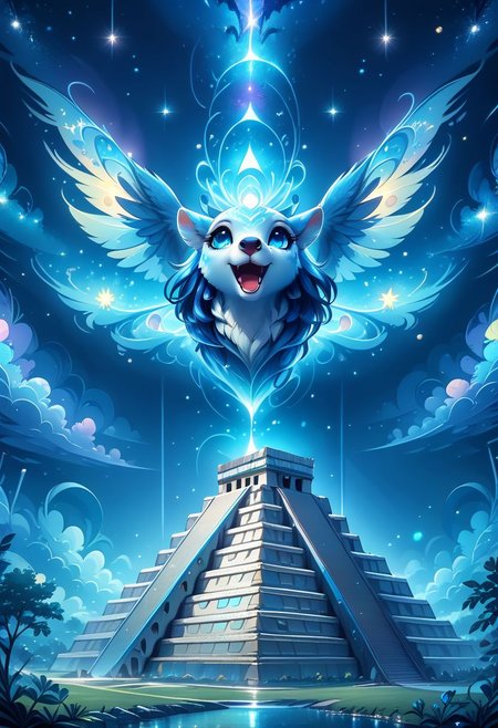 score_9, score_8_up, score_8, 
BREAK,
zzChichenItza,
no humans, night, building, star (sky), night sky, starry sky, milky way,
Spirit Animal,
zPDXL,