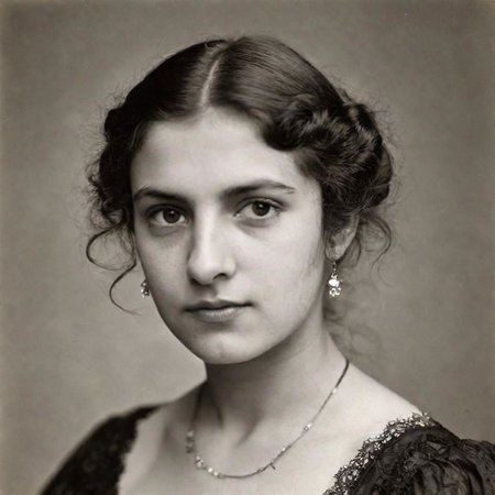 a photo portrait of young italian girl Desdemonia, Othello's wife