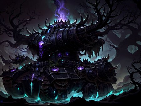 <lora:MagicAI:.9>   DruidMagicAI dark   tank , Highly detailed, sci fi fantasy setting, intricate detailed background