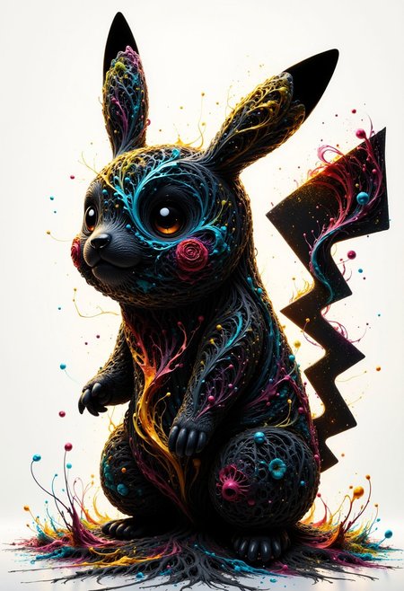 silhouette of a Pikachu with Pokemon Center urgent care background, double exposure, crisp lines, double exposure background, hyperdetailed, concept art