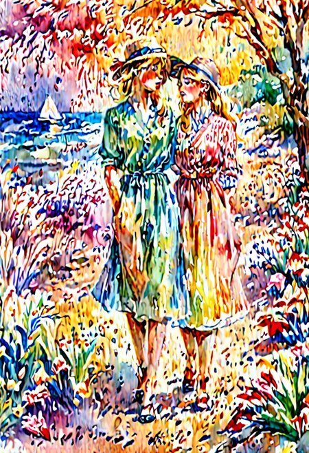 #main prize #beautiful soft colors #bright #cozy #delicate shades #dreamy and magical #kaoruyamada #perfectly anatomically correct #professional watercolor colors #realistic #soft background for boxing #soft edges #very detailed #warm lighting #watercolor style #windy #elenayushina
Hint: A gorgeous soft watercolor, a charming blonde in a beautiful summer dress and hat, strolls with a handsome brunette in elegant summer clothes along a sandy beach with shells, and they watch a fabulous, gentle sunset, a soft background of delicate shades, professional watercolor, professional, award-winning masterpiece, perfectly anatomically correct, watercolor style by Elena Yushina and Kaoru Yamada, windy, bright, cozy and warm lighting, dreamy and magical, very detailed, beautiful soft colors, soft edges, fog. realistic, blooming
Modifiers: high resolution, realistic, elegant, fantastic, intricate, very attractive, beautiful, high resolution, no text, super detailed, anatomically correct, no watermarks, very soft colors, soft fog, watercolor on wet