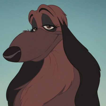 score_9, score_8_up, score_7_up, masterpiece, best quality, highly detailed, realistic, RubyLT, 1girl, solo, furry, feral, canine, female dog, black ears, floppy ears, black eyebrows, brown eyes, black nose, brown body, brown fur, closed mouth, smile, looking at viewer, blue background, simple background