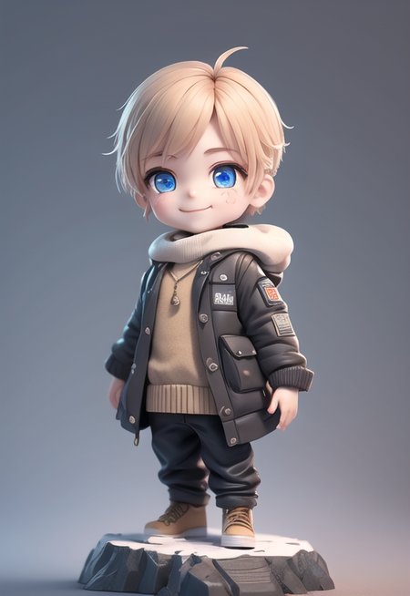 (masterpiece),(best quality),(ultra-detailed), (full body:1.2), 1boy,chibi, smile,(beautiful detailed face), (beautiful detailed eyes), (Simple and clean style_1.5), tactical vest, long overcoat, ballistic gear, black gear, (brown sweater),




<lora:blindbox_V1Mix:1>