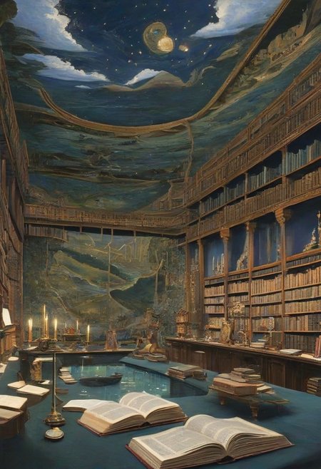 <lora:pixhell15Lora_v10:1>, makoto shinkai, a book showing the sigil for feline magic, extremely detailed, interior design, river, <lora:kVoidEnergy:.7> V0id3nergy, Depth of Field