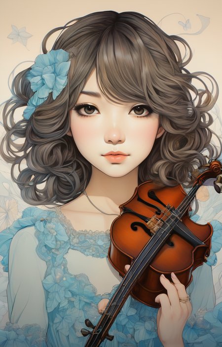 masterpiece,best quality,<lora:tbh280-sdxl:0.9>,illustration,style of Audrey Kawasaki
 portrait of idolmaster cinderella girls,