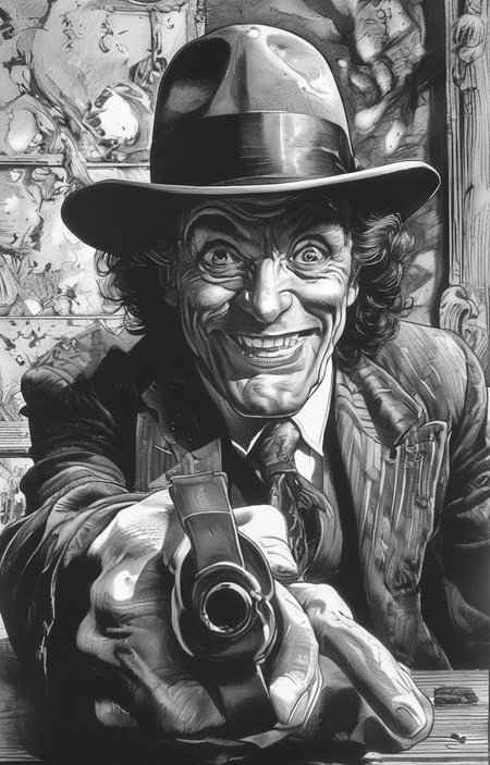 masterpiece,best quality,<lora:tbh232-sdxl:0.9>,illustration,style of Brian Bolland, portrait of noble man