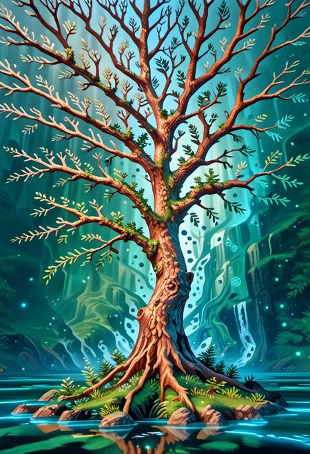 score_9, score_8_up, score_7_up, score_6_up, source_anime, masterpiece,
mythp0rt,
Vicineko, 3d, 
water,
abstract representation of tree branches focusing on their fractal nature, tree branches, abstract, natural fractal, intricate design, nature,