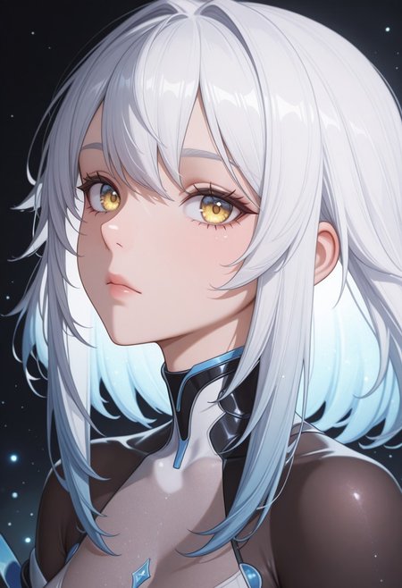 masterpiece, best quality, good quality, very aesthetic, absurdres, newest, 8K, depth of field, focused subject, artist:moriimee, soft lighting with dynamic highlights, anime, very awa,
BREAK,
1girl, lyfe bestla, yellow eyes, white hair, bioluminescent hair, fantasy, ambient occlusion, raytracing, soft lighting, blum effect, masterpiece, absolutely eye-catching, particles, glow, shining, intricate cinematic background,
BREAK,
Impressionistic, ultra-detailed, illustration, perfect composition, intricate details, absurdres,anime, intricate, hires textures, high detail, 4k,incredibly detailed, perfect anatomy, slim, nostrils, UHD, 8K,