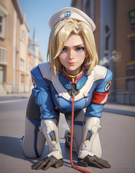 score_9, score_8_up, score_7_up, 1girl, medium shot, ,2.5d, combatmedic,mercy (overwatch), <lora:Combatmedic_mercy_pony-000040:1>  HDA_PetPlayXL_v1.2