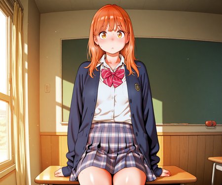 masterpiece, best quality, amazing quality, sfw, 1girl, solo, shirt, cardigan, skirt,  ,  looking at viewer,  <lora:iIoue Kiyoshirou style ILL-v2:1> inouekiyoshirou