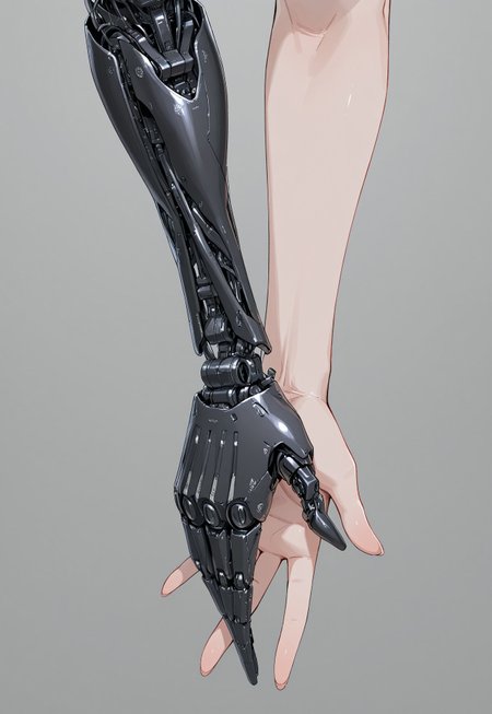 masterpiece,best quality,ultra-detailed,very detailed illustrations, mechanical parts, sexi female  arm,focus only on the detailed arm,((solo arm and hand)),plan