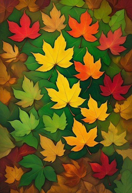 masterpiece, ultra HD, ultra detailed, ultra realist, hyperkraximalism, midjourneyv6.1, a pile of autumns color leaves, leaf, many leaves,green_leaf, autumn_leaf, yellow_leaf, orange_leaf, red_leaf, brown_leaf, light_effect