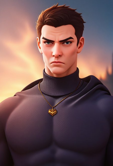 score_9,score_8_up,score_7_up,1boy,beautiful,high detailed, Batman, Batman1997-1024, dark lighting,serious face,looking the sky,sky,medium shot,black sweater,jewelry,<lora:pony_001:1>,