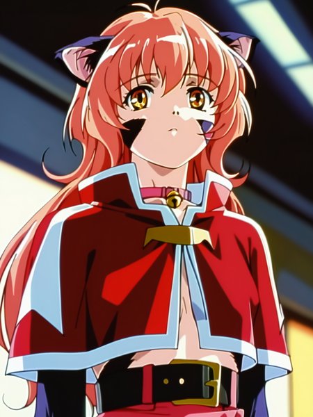 <lora:happy_tentacle-nina-v0.4-000010:0.9>, ht_nina, whisker markings, body fur, pink collar, neck bell, red jacket, cropped jacket, pink skirt, belt , cowboy shot, 1girl, (petite:1.2), solo focus, seductive, (looking at viewer:1.1), backlighting, (depth of field:0.8), , score_9, score_8_up, score_7_up, score_6_up, score_5_up, score_4_up,