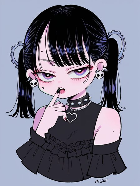 score_9, score_8_up, score_7_up, score_6_up,    <lora:h1zg1XLP:1> h1zg1, 1girl, solo, gothic, twintails,