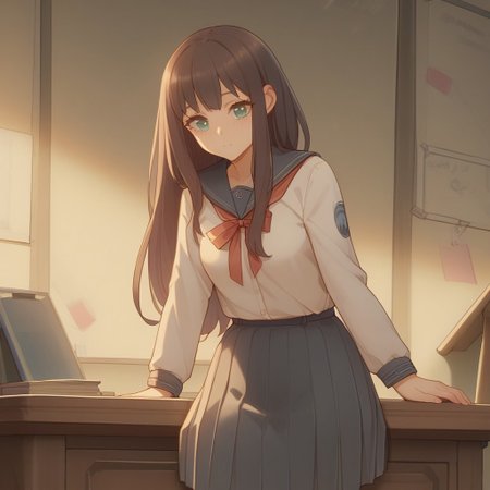 masterpiece, 
score_9, score_8_up, score_7_up, score_6_up,
source_anime, 
highly detailed, 
1girl, single girl, 18 year old girl,
Inoue_Takina,
school uniform,
sitting on desk,
wetting herself,
high definition eyes,
BREAK soft cinematic lighting, indoors