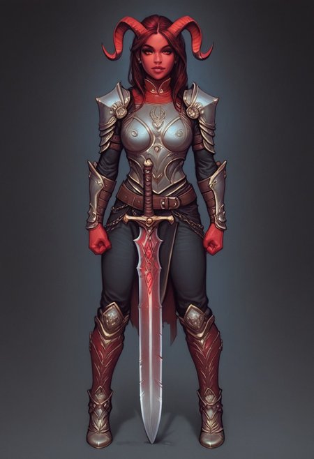 a nightmare, an evil creature, (horns, bones), detailed, high resolution, eerie, atmospheric, foreboding, linquivera, (black and red ink:1.6), dripping ink, symmetrical, black background,
((full-clothed armor)), ((long big sword in hands, long sword in hands)), 
BREAK 
strange world background score_9, score_8_up, score_7_up, score_6_up, source_cartoon, rating_explicit, Expressiveh, (((((full body))))), dynamic pose