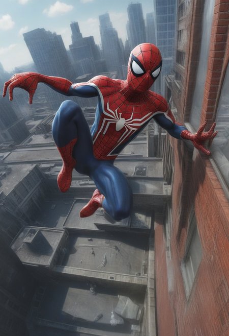 spiderman flying on scycrapers building followed by Dr Octupos by chasing him.the scene is in panoramic cenimatic view, protogen_34_photorealism ,