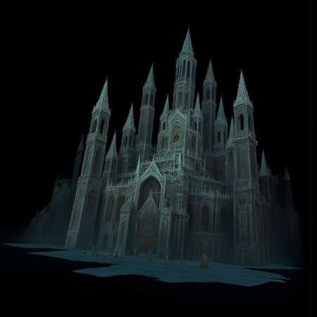 A Medieval castle with elderscrolls inspired aestetics and legend of zelda
Set against a solid dark black color background to emphasize its unsettling unnatural form that emphasizes its silhouette. The medium is not a traditional painting or illustrative medium like watercolor or ink but rather a digital 3D rendering.
MikeFranchinastyle, d4artstyle, d4concept, , bbstyle,, horror theme,, zbrush, ZBClay model of a gray sculpture, 1990's, 1990's style