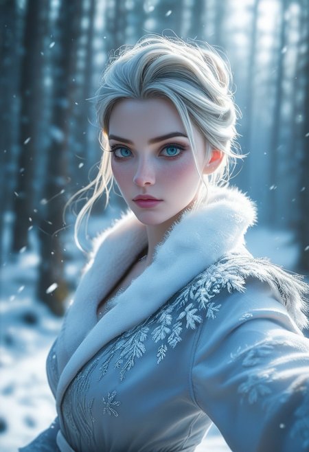 woman, heavy makeup, direct eye contact, closeup, A frost fairy with translucen ice-like wings, wrapped in a soft gown of frost, standing among frozen trees in a magical winter forest, sparkling snowflakes falling around her
(((full-clothed))), 
BREAK 
score_9, score_8_up, score_7_up, score_6_up, source_cartoon, rating_explicit, Expressiveh, (((((upper body))))), dynamic pose
(((action pose, full clothed)))
(winter forest background:1.8)
