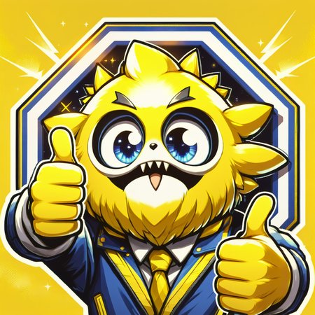 DonMSt0pS1gnXL yellow, volvidon, thumbs up  <lora:DonMSt0pS1gnXL-000006:0.75>