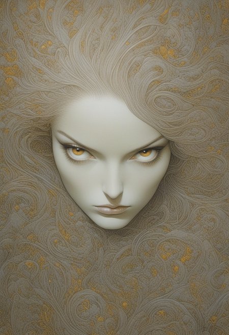 Art painting  by moebius,there is a woman with long hair, naoto hattori, mark brooks and brad kunkle, style of aesthetic, comic book artwork portrait of a young woman 22yo, she has a striking light gray eyes, long eyelashes and well-defined eyebrows, catchlights, portrait masterpiece, perfect beautiful face , (light freckles:0.3) , sparkling eyes, sad expression, intimate and engaging portrait with a sense of mystery,  ethereal abstractions, background is minimalist, duo-toned color graded, finely detailed, beautiful cleavage, simmetry, high budget,  sharp focus, intricate fractal details, analog drawing , <lora:MoebiousXL:1>